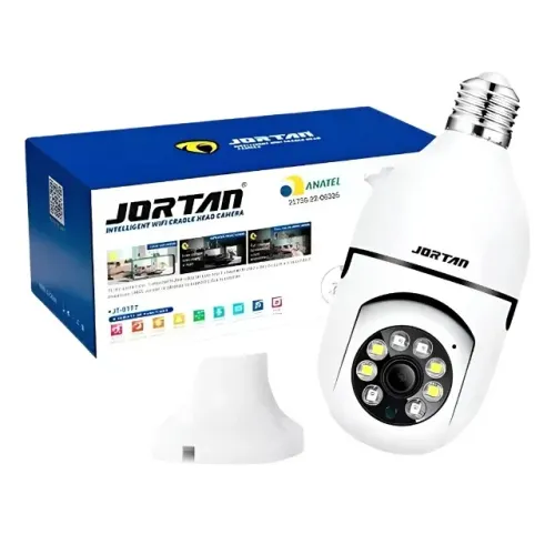 Câmera de Segurança Jortan CA-1003 WiFi Lâmpada Full HD 2MP Yoosee IP44 pode retirar no lo