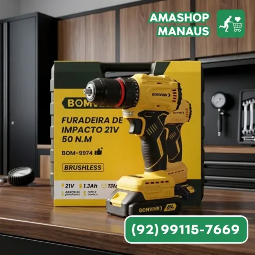 Furadeira Sem Fio 21v Com 2 Baterias
