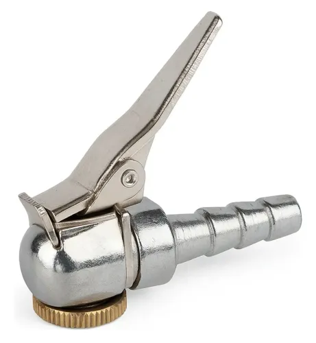 Bico P/ Encher Pneu Tipo Cachimbo Inflador C/ Presilha Trava
