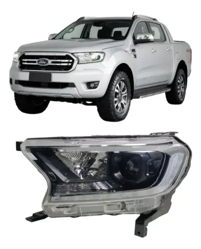 Farol Esquerdo Ford Ranger 2021 A 2023 Full Led Original