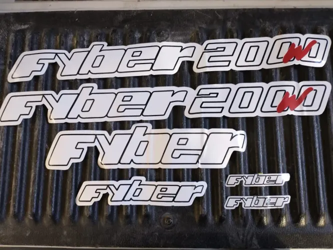 Kit 06 adesivos Buggy Fyber 2000w Refletivo