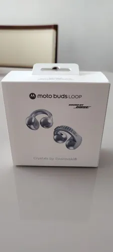 Fone Motorola Moto Buds Loop Swarovski Ice Melt NOVO + NF