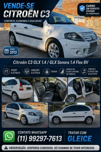 Citroen C3 GLX 1.4/ GLX Sonora 1.4 Flex 8V 5P 2012