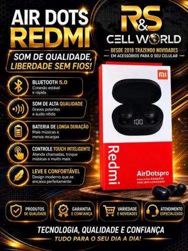 Fone de ouvido Bluetooth Airdots 2.