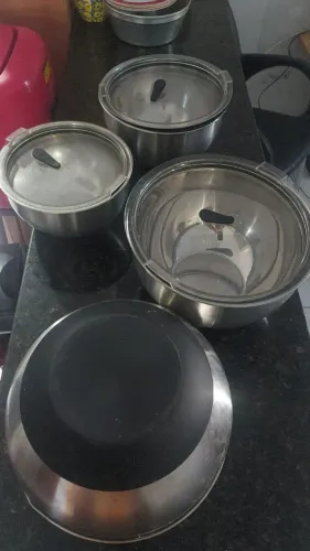 Vendo conjunto de cubas inox para servir alimentos em grande estilo e elegância ou