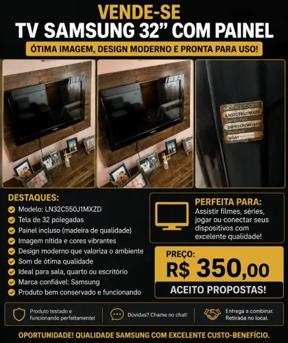 VENDO TV SAMSUNG 32"
