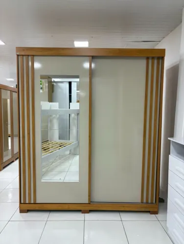 Guarda Roupa Athena ACP 100% MDF, 03 Portas deslizantes e 03 Gavetas - Entrega Imediata;