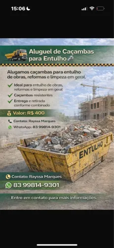Caçamba para entulho 