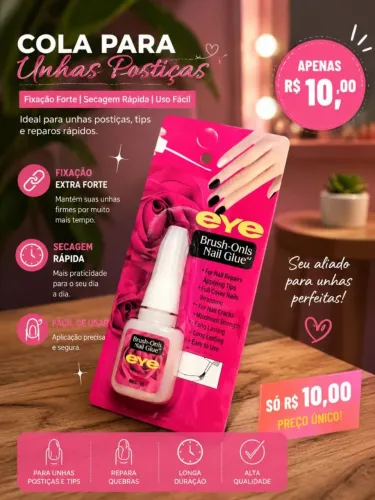 Cola pra unhas postiça 