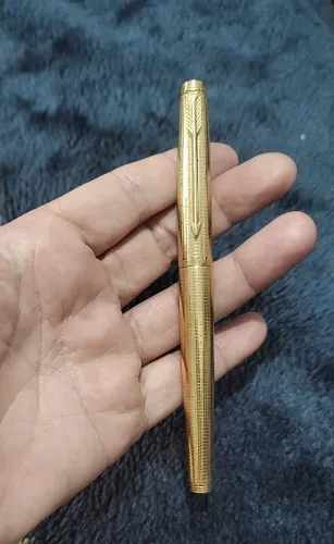 CANETA TINTEIRO PARKER 75 INSIGNIA APARO OURO 14K (65) | FEITA NOS EUA ?