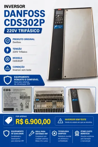 Inversor Danfoss CDS302P 220v trifásico - sem teste