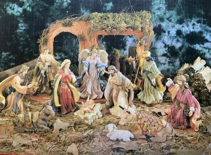 PRESÉPIO NATALINO NATIVITY SET - 12 PEÇAS - DE MESA - PEÇA DE COLECIONADOR. PERFEITO!