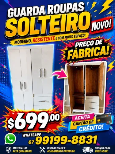 Guarda roupas solteiro oferta hoje entrego 