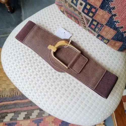 Cinto Marrom Fivela Dourada da Zara