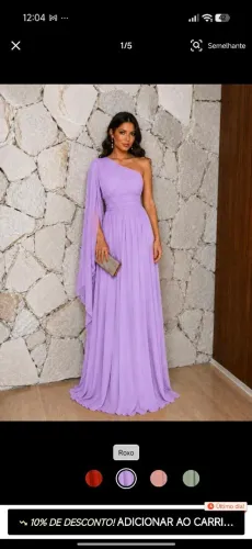 Vestido de festa lilás