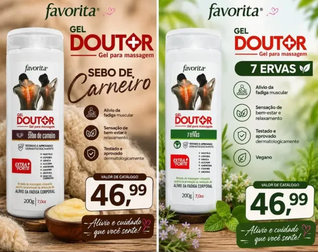 Gel doutor massagem Favorita