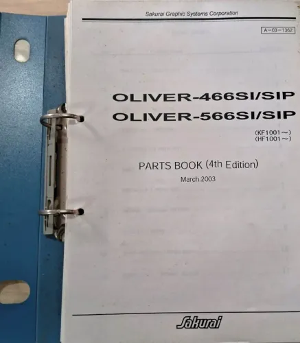 Impressoras off set Sakurai 466 E 566 SI/SIP - Vendo manuais novos completos