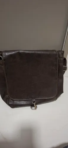 Bolsa carteiro masculina couro marrom