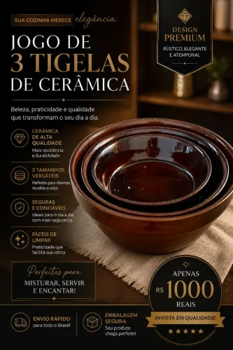 Tigelas de cerâmica 