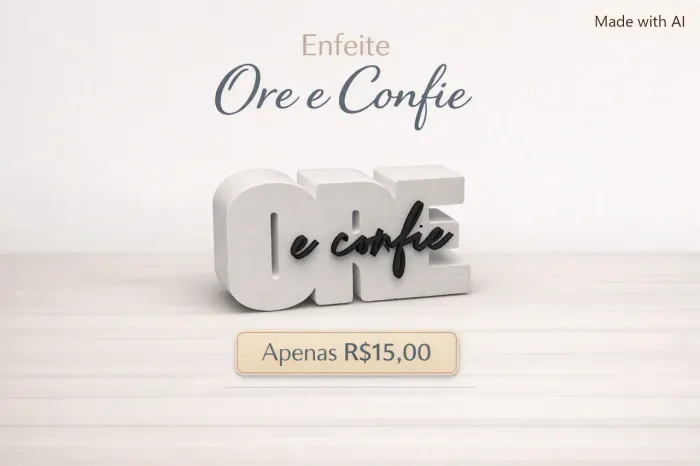 Enfeite Ore e Confie