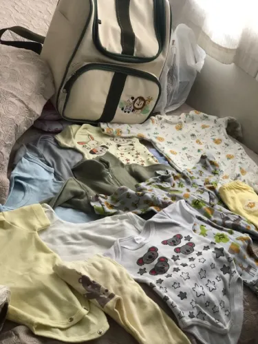 kit roupas RN e P+mochila maternidade