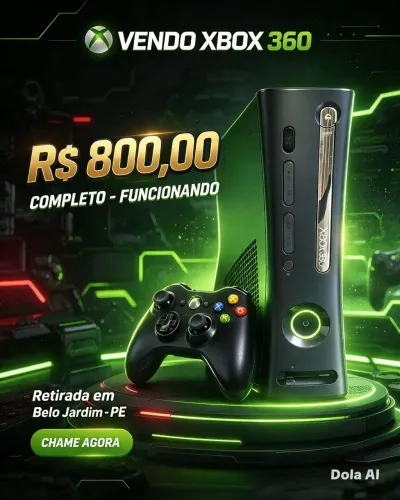 Vendo xbox fat com controle e um jogo