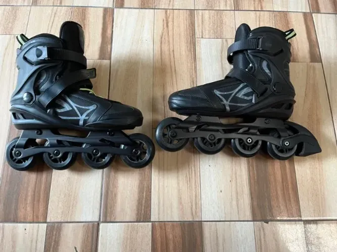 Kit Patins In-line Oxer Byte ABEC-7 Tam 39 + Short Protetor Quadril G (Seminovo)