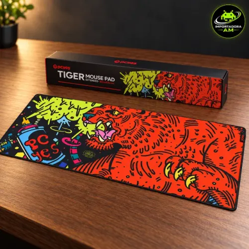 Mousepad Gamer Pcyes Tiger Extended 900 × 420 mm - Estampa Tigre