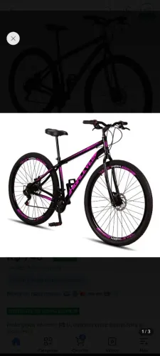 Vendo bicicleta aro 29 preta com rosa