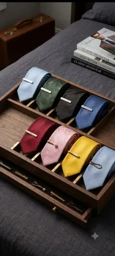 Conjunto de 9 gravatas slim