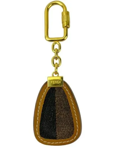 Chaveiro Fendi Pequin caramelo vintage