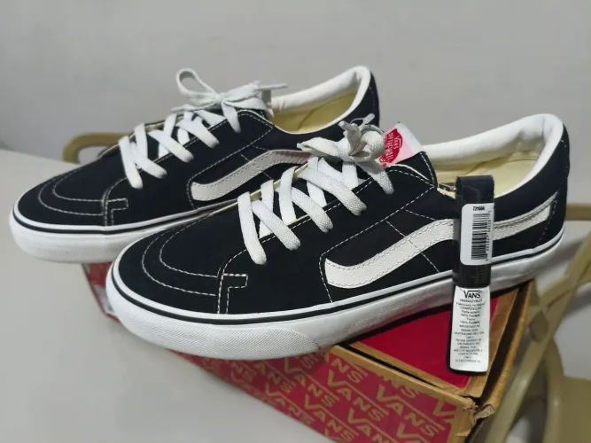 TÊNIS VANS SK8-LOW BLACK TRUE WHITE ORIGINAL NOVO LEIA INFORMAÇÕES ADICIONAIS