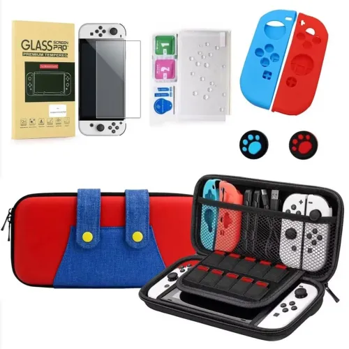 Bolsa Capa Protetora Nintendo Switch Oled Mario Edition