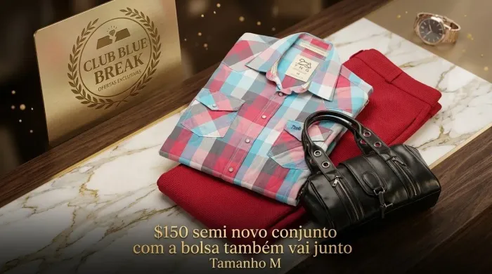 Conjunto de roupas e vem bolsa junto