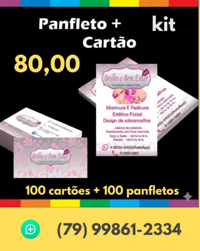 kit panfletos + cartões de visita! seu negocio merece.