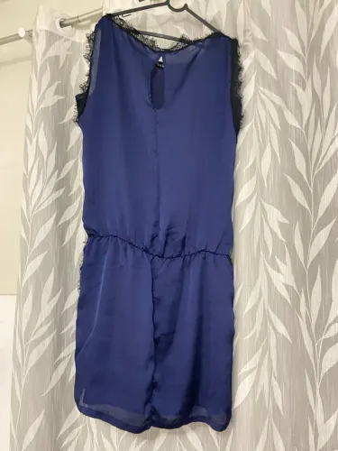 Vestido Chifon azul marinho, tamanho G