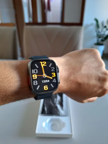Smartwatch W68+ Ultra - Preto e Laranja | Novo