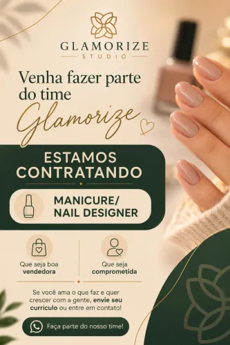 VAGA MANICURE/ NAIL DESIGNER - Informações na descrição