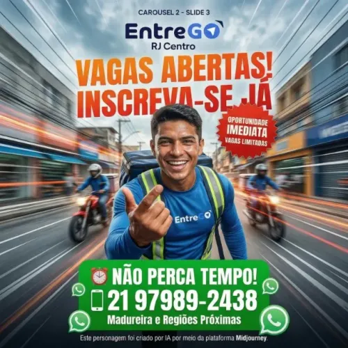 Parceiro Entregador MEI MOTO - Barra da Tijuca | Ganhe por Hora + Corridas