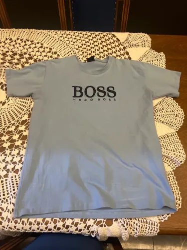 Camiseta Hugo Boss Original Masculina Azul Claro | Tamanho. L