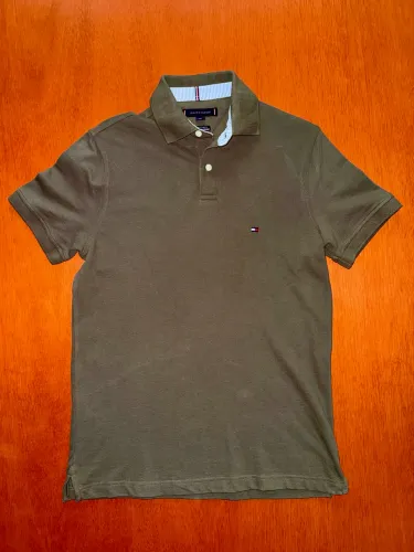 Camisa Polo Masculina Tommy Hilfiger Original (Verde Oliva) P Comprada nos EUA