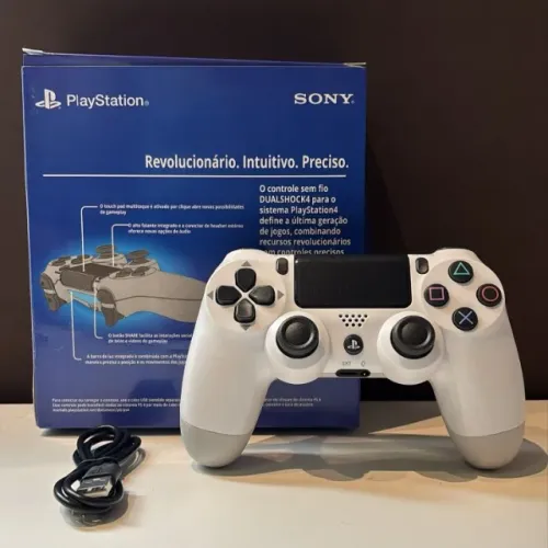 Controle Ps4 Sony Branco Bluetooth