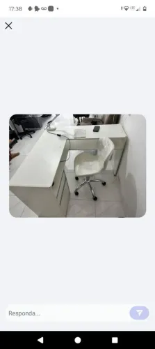 Mesa de manicure em L