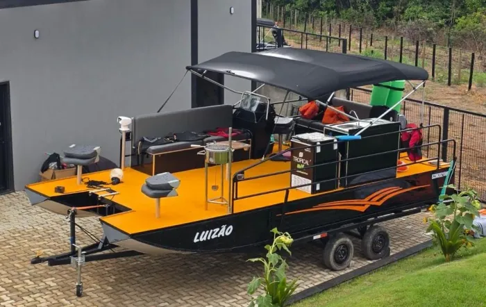 Flutuante luxo Pontoon Catamaran