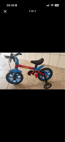 Bicicleta infantil aro 12 homem aranha