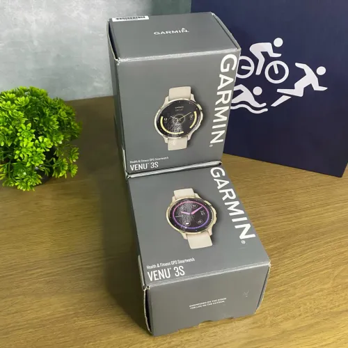 Relógio Garmin Venu 3s Amoled Marfim Bege Novo Lacrado