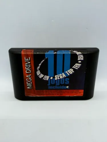 Cartucho Mega Drive 10 Jogos Incluídos Sega Top Ten Original TecToy