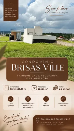 LOTE À VENDA - CONDOMÍNIO BRISAS VILLE