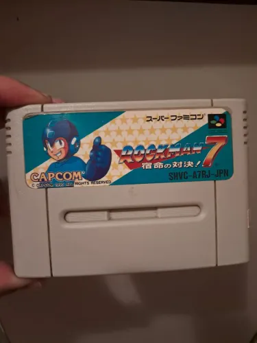 Cartucho Rockman 7 Mega Man super Nintendo Famicom