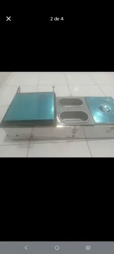 Chapa a gás com molheira